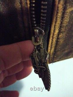 Harley Davidson Vintage Panhead Distressed Leather Jacket