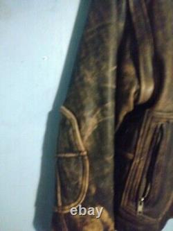 Harley Davidson Vintage Panhead Distressed Leather Jacket