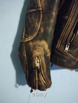 Harley Davidson Vintage Panhead Distressed Leather Jacket