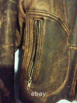Harley Davidson Vintage Panhead Distressed Leather Jacket
