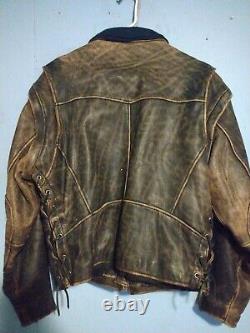 Harley Davidson Vintage Panhead Distressed Leather Jacket
