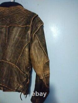 Harley Davidson Vintage Panhead Distressed Leather Jacket