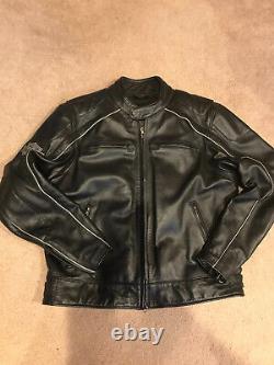 Harley Davidson Willie G Reflective Skull Leather Jacket men's XL 98099 W Liner