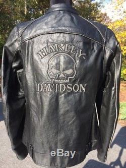 Harley Davidson Willie G Reflective Skull Women's Leather Jacket XL