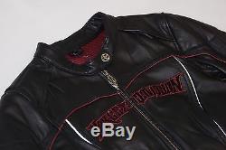 Harley Davidson Women BARCHETTA Leather Jacket Reflective Tribal 2XL 97169-10VW