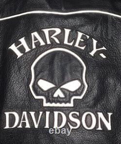 Harley Davidson Women Reflective Willie G Skull Leather Jacket 98152-09VW Large