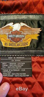 Harley-Davidson Women's Black Leather HD Motorcycle Riding Jacket Size XL XXL