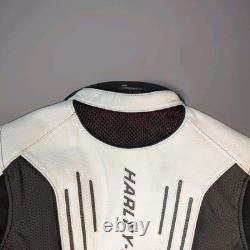 Harley-Davidson Women's FXRG Perforated Leather Jacket, White 98070-19VW size M