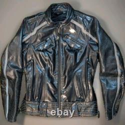 Harley-Davidson Women's Hairpin Reflective Leather Jacket NWOT Size S 98029-18VW