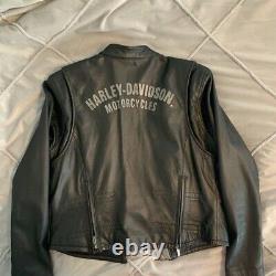 Harley Davidson Women's Leather Riding Biker Jacket Size Medium