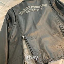 Harley Davidson Women's Leather Riding Biker Jacket Size Medium