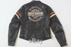 Harley Davidson Women's Miss Enthusiast B&S Black Leather Jacket 98142-09VW M