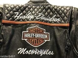 Harley Davidson Women's Miss Enthusiast Triple Vent Leather Jacket 98134-17VW M