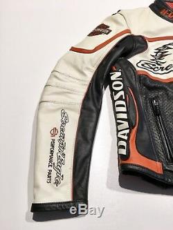 Harley Davidson Women's RACEWAY Screamin Eagle Leather Jacket 98226-06VW Small