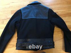 Harley Davidson Women's wool and leather motorcycle jacket size xs