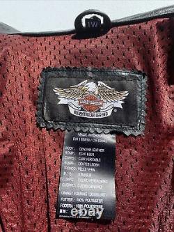 Harley Davidson Womens BARCHETTA 3N1 Leather Jacket 1W Tribal 97169-10VW Hoodie