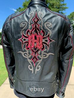 Harley Davidson Womens BARCHETTA 3N1 Leather Jacket 1W Tribal 97169-10VW Hoodie