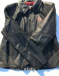 Harley Davidson Womens DAKOTA Studded Leather Jacket 1W