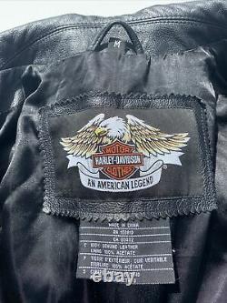 Harley-Davidson Womens ISIS Eagle Black Leather Jacket Medium