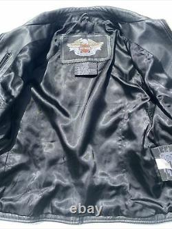 Harley-Davidson Womens ISIS Eagle Black Leather Jacket Medium