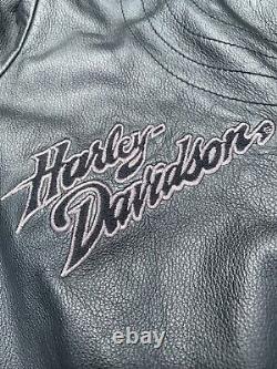 Harley-Davidson Womens ISIS Eagle Black Leather Jacket Medium