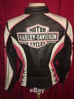 Harley-Davidson Womens Ladies Ridgeway Leather Jacket Sz. L 97000-14VW