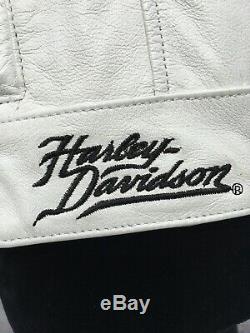 Harley-Davidson Womens MOON DREAM White Leather Jacket Women's Medium