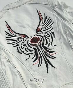 Harley-Davidson Womens MOON DREAM White Leather Jacket Women's Medium
