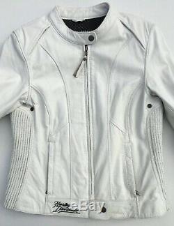 Harley-Davidson Womens MOON DREAM White Leather Jacket Women's Medium