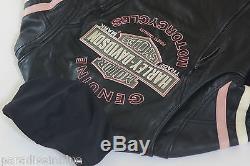 Harley Davidson Womens Pink Fall Miss Enthusiast Leather Jacket 3n1 97038-11VW L