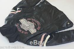 Harley Davidson Womens Pink Fall Miss Enthusiast Leather Jacket 3n1 97038-11VW L