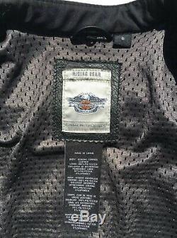 Harley Davidson Womens Reflective Willie G Skull Leather Jacket Small 3-in-1