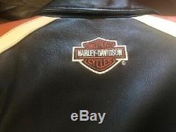 Harley Davidson Womens VINTAGE CRUISER Leather Jacket Medium Orange with Liner