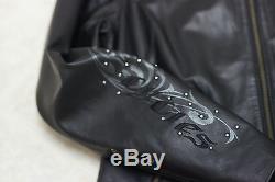 Harley Davidson Womens WICKED Swarovski Skull Black Leather Jacket 97123-09VW XL