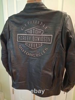 Harley Davidson XL Reflective Vented Road Warrior Leather Jacket 98138-09VM EUC