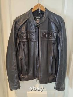 Harley Davidson XL Reflective Vented Road Warrior Leather Jacket 98138-09VM EUC