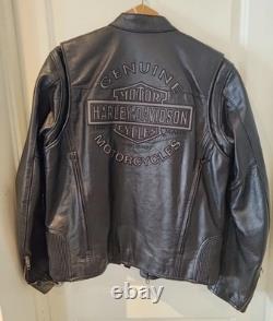 Harley Davidson XL Reflective Vented Road Warrior Leather Jacket 98138-09VM EUC