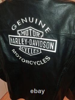 Harley Davidson XL Reflective Vented Road Warrior Leather Jacket 98138-09VM EUC