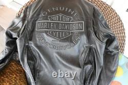 Harley Davidson XL Reflective Vented Road Warrior Leather Jacket 98138-09VM EUC