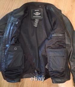 Harley Davidson XL Reflective Vented Road Warrior Leather Jacket 98138-09VM EUC