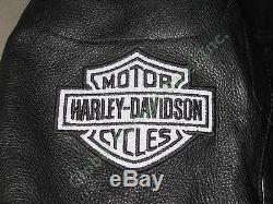 Harley Davidson XL Reflective Willie G Skull Black Leather Jacket 98099-07VM EXC