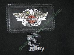 Harley Davidson XL Reflective Willie G Skull Black Leather Jacket 98099-07VM EXC