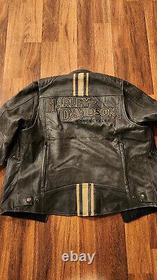 Harley Davidson classic style leather riding jacket Large