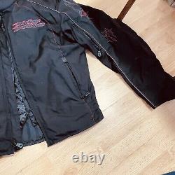 Harley Davidson mens large Jacket Black Functional Armored nylon zip in liner