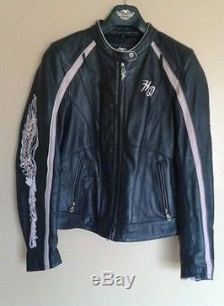 Harley Davidson women's City Lights pink Reflective leather jacket large