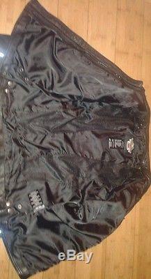 Harley Davidson womens Steel Heart 3 in 1 leather jacket Reflective hoodie large