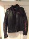 Harley Davidson womens leather jacket Pink label limited 3 in1 hoodie sz Large