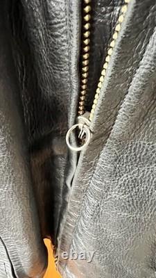 Harley WilleG Leather Jacket Made in USA Size M Zip-Off Sleeves RARE