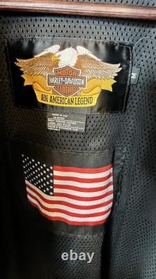 Harley WilleG Leather Jacket Made in USA Size M Zip-Off Sleeves RARE