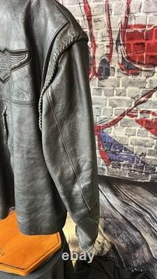 Harley WilleG Leather Jacket Made in USA Size M Zip-Off Sleeves RARE Harley WilleG Leather Jacket Made in USA Size M Zip-Off Sleeves RARE